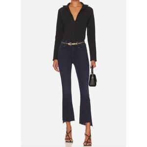 Mother Denim The Insider Crop Step Fray Night Tripper Dark Wash Jeans-Size 28